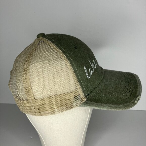 Tate + Zoey Green Distressed Style Adjustable Hat - Picture 2 of 7